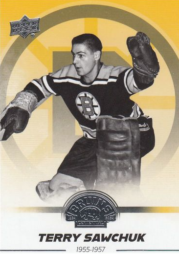 řadová karta TERRY SAWCHUK 23-24 UD Boston Bruins Centennial číslo 78
